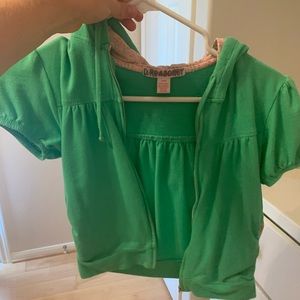 Love by Design Green Cropped Sweater Small